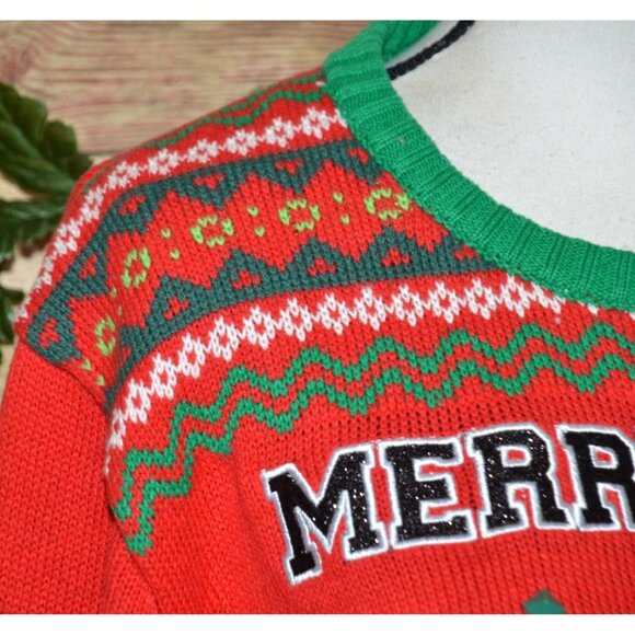 Spencer's Workshop Size XL Light Up Ugly Sweater Merry X-Mas Prick Cactus WORKS - Picture 6 of 13